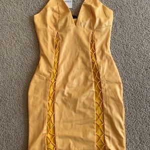 Mustard mini club dress